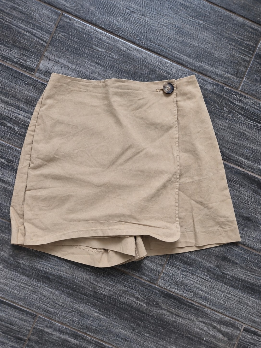 H&M Women’s Size 0 Khaki Tan Wrap Front Skort High Waist Mini Shorts